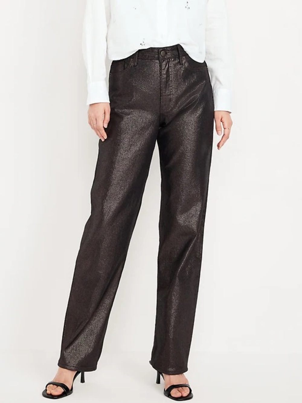 High-Waisted Shine OG Straight Jeans Old Navy